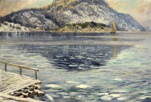 IJslandschap door Karl Edvard Diriks